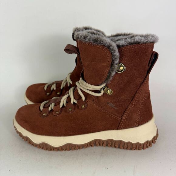 L.L.Bean Day Venture Snow Boots Womens 6.5 Brown Suede Lined Lace-Up Ankle - Picture 5 of 10